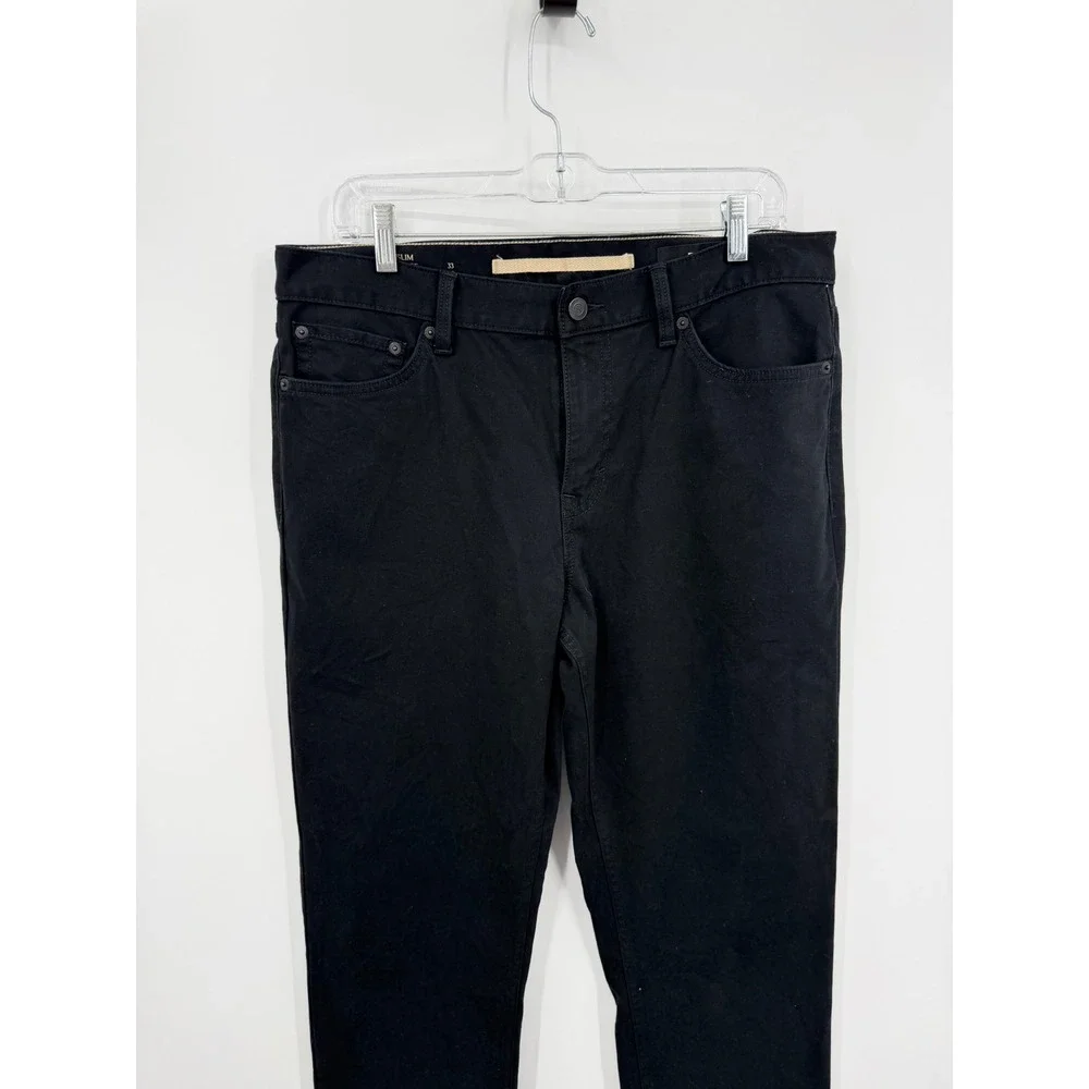 Banana Republic Traveler Slim Twill Pants Mens 33x32 Black 744271-25 Stretch